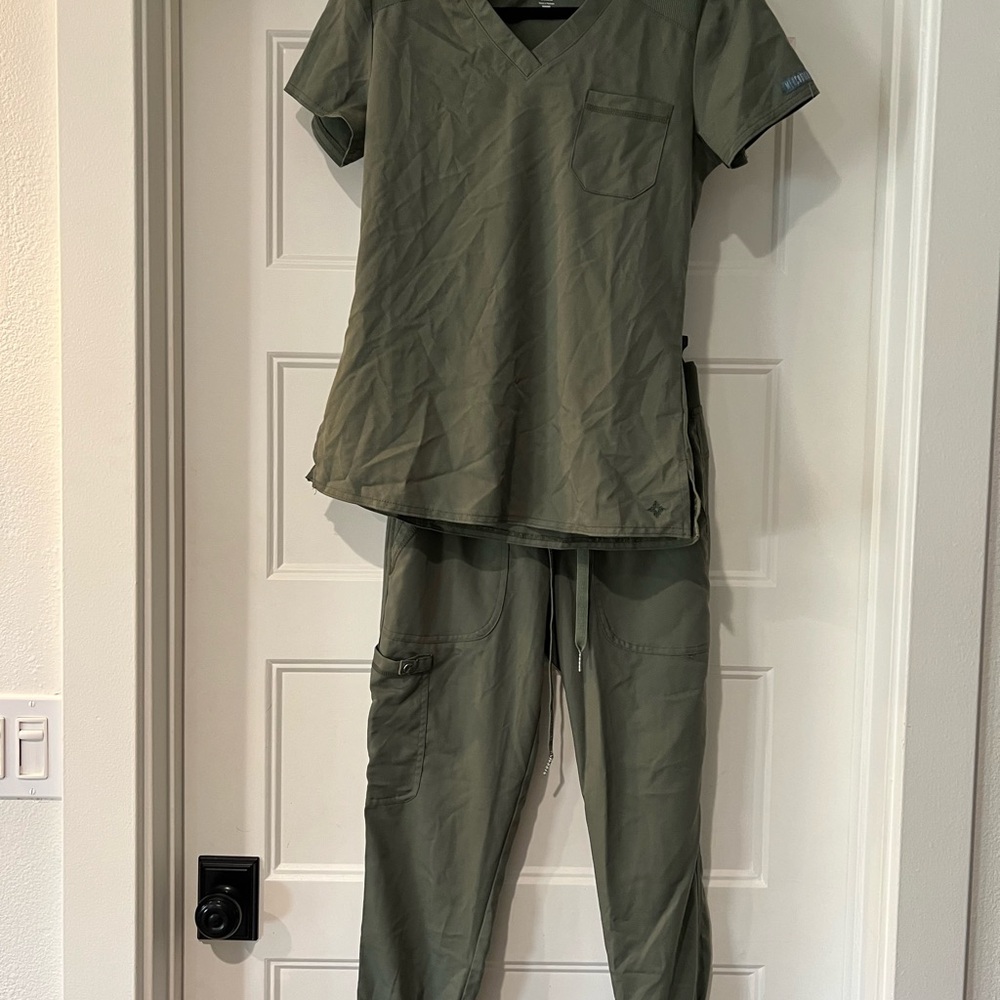 Olive Green Women's Scrub Set